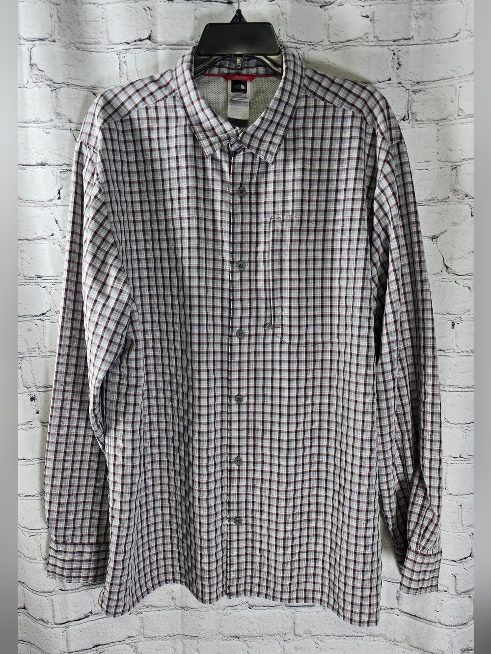 The North Face Men's Plaid Long Sleeve Button Down Shirt Size XL
